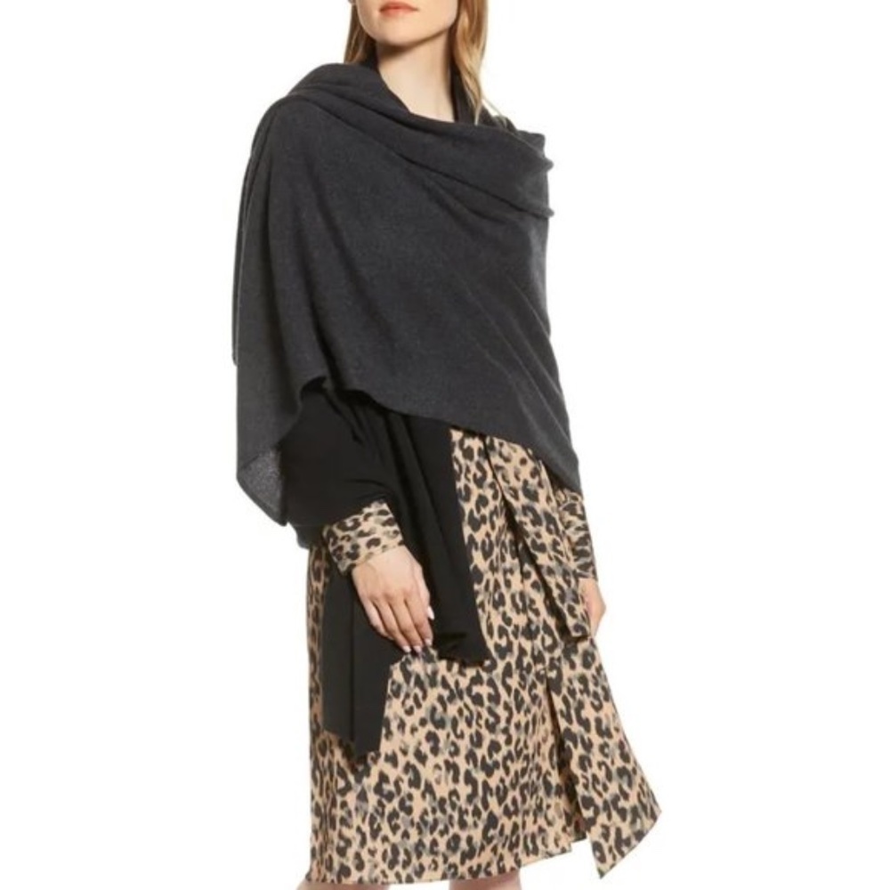 Halogen Colorblock Cashmere Wrap - Picture 1 of 6